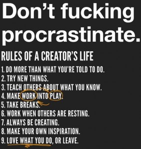 dont procrastinate