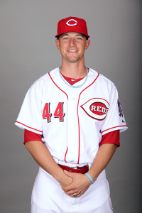 GOODYEAR, AZ - FEBRUARY 16:  Mike Leake #44 of the Cincinnati Reds poses during Photo Day on Saturday, February 16, 2013 at Goodyear Ballpark in Goodyear, Arizona.  (Photo by Jason Wise/MLB Photos via Getty Images) *** Local Caption *** Mike Leake