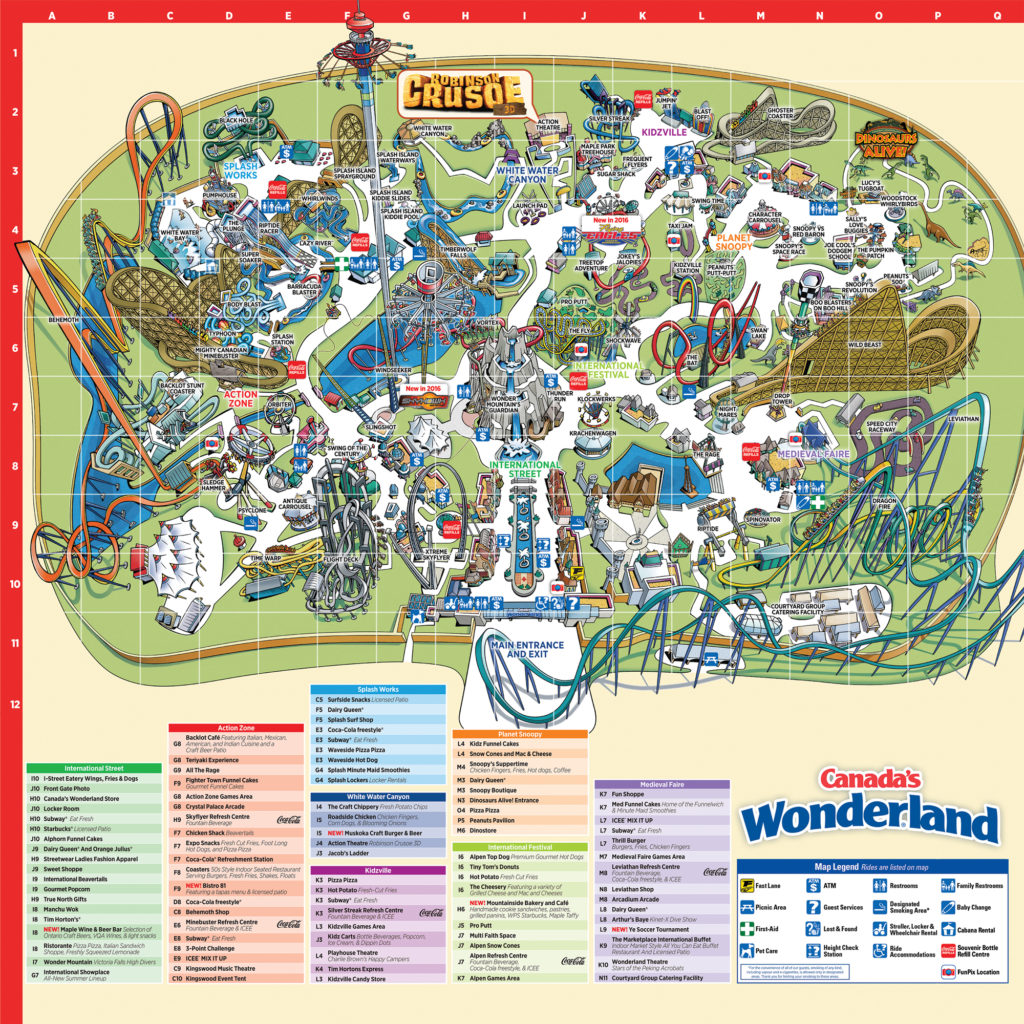 Canada's Wonderland Park Map
